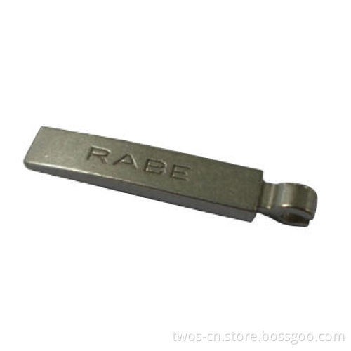 Metal zipper puller, matte nickel color, nickel- and lead-free